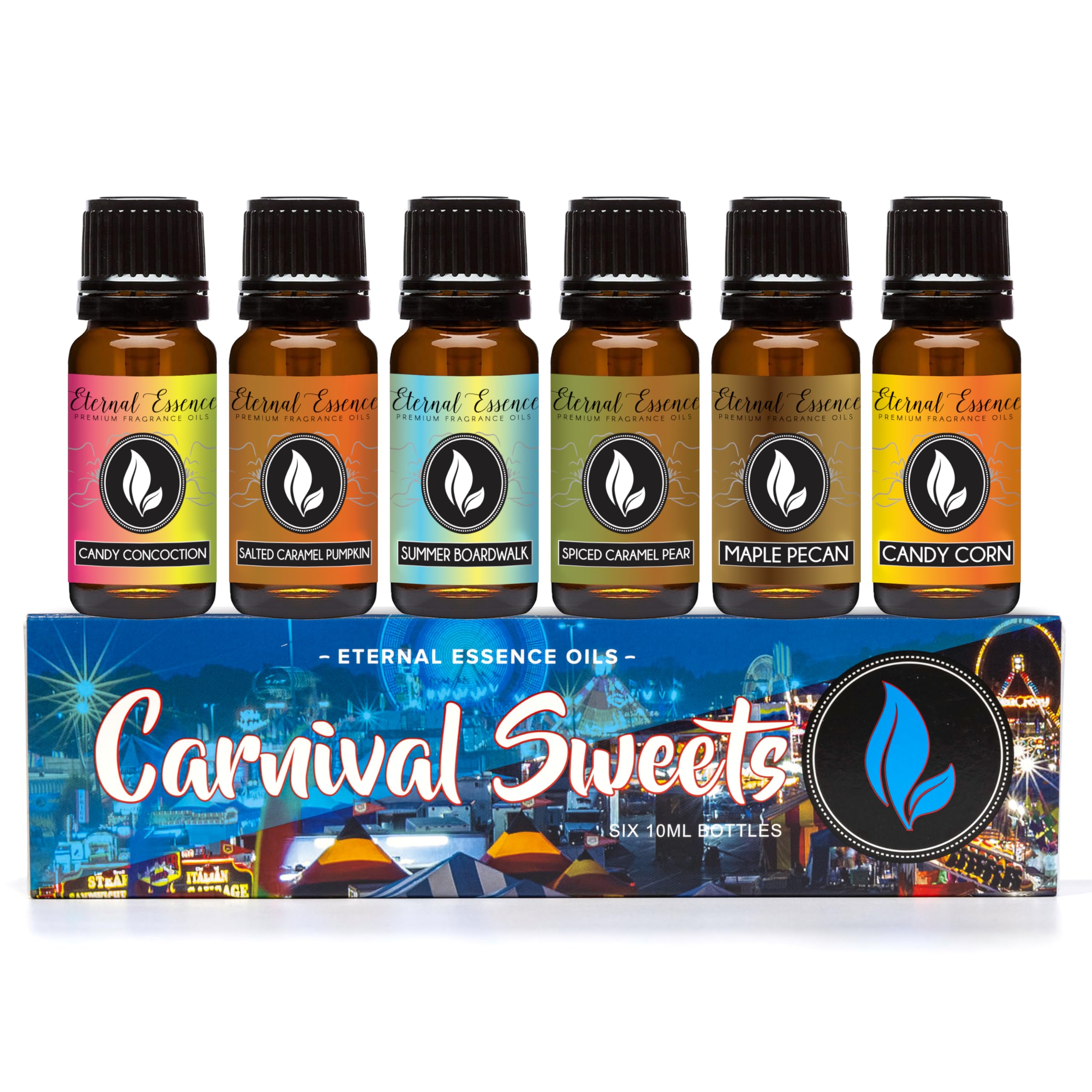 Eternal Essence Oils Carnival Sweets Candy Corn bottle for festive home scent.