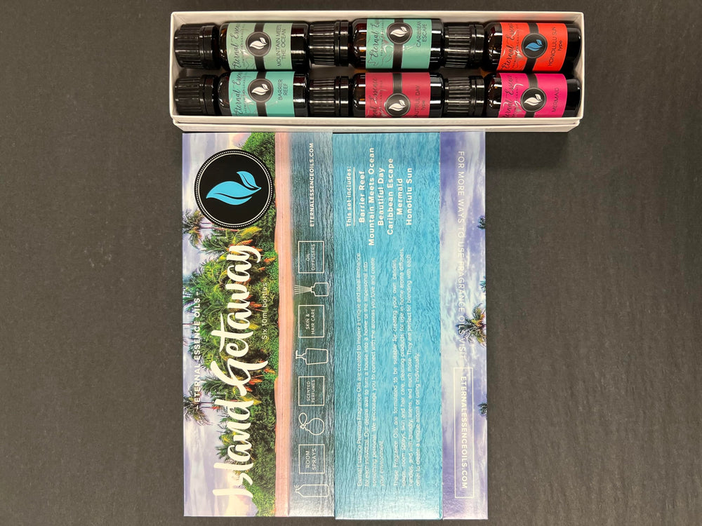 Eternal Essence Island Getaway dropper-insert enables easy dispensing.