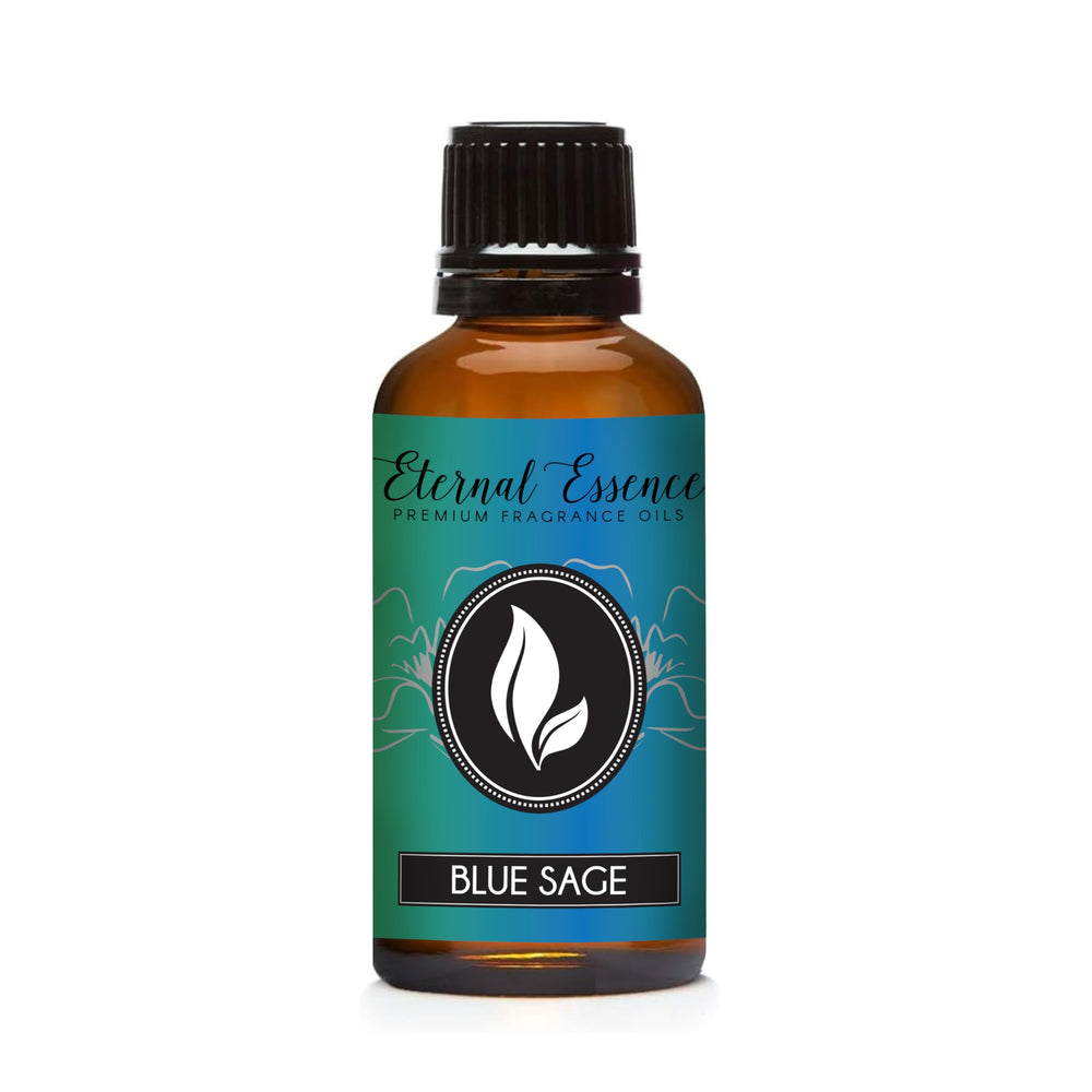 Eternal Essence Oils Blue Sage 30ml bottle for premium candle making and home fragrance.