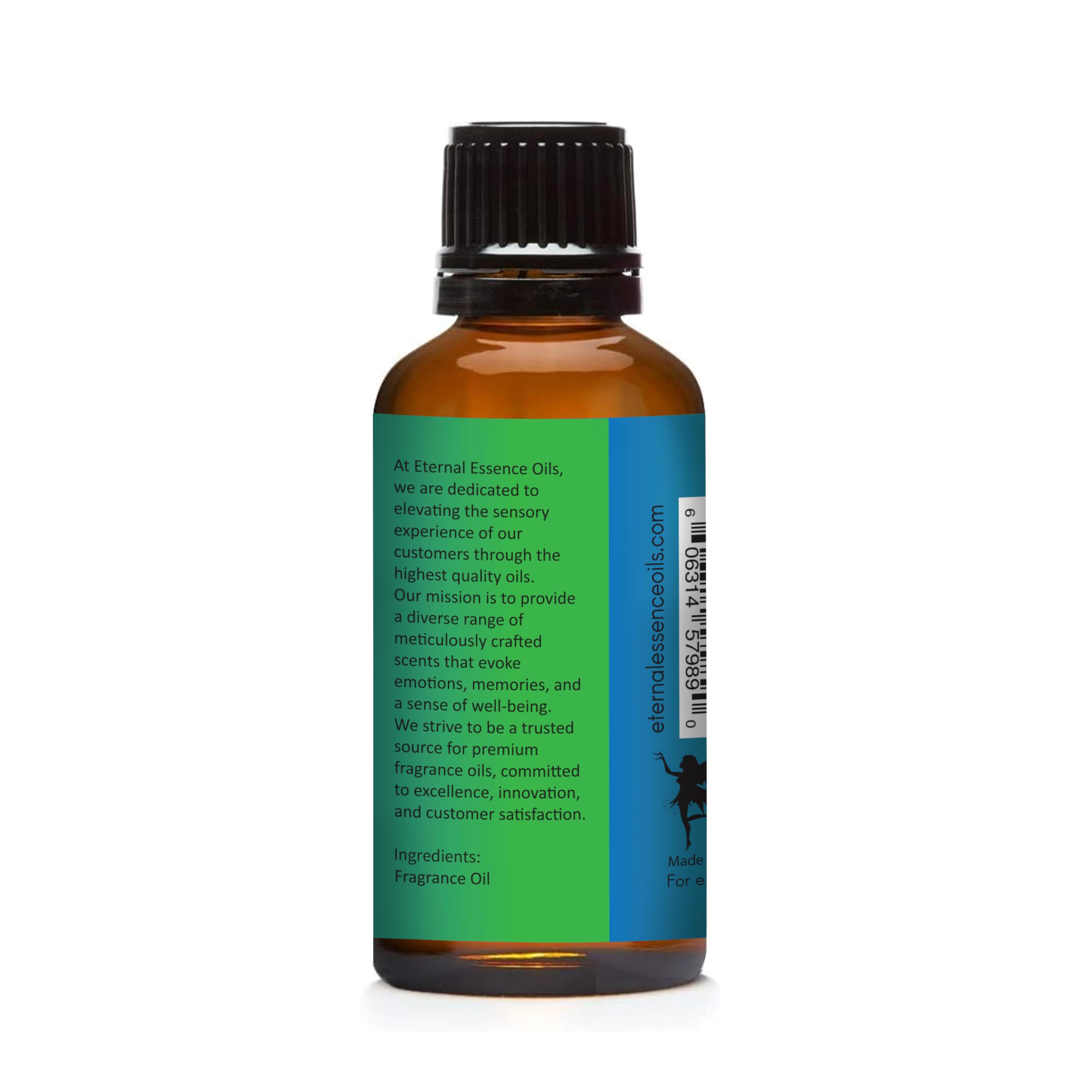 Eternal Essence Oils Blue Sage amber glass bottle preserves fragrance quality.