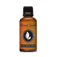 Eternal Essence Oils Salted Caramel Pumpkin bottle closeup suitable for candle making inspiration