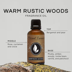 Eternal Essence Oils Warm Rustic Woods cap and tamper ring ensure freshness.