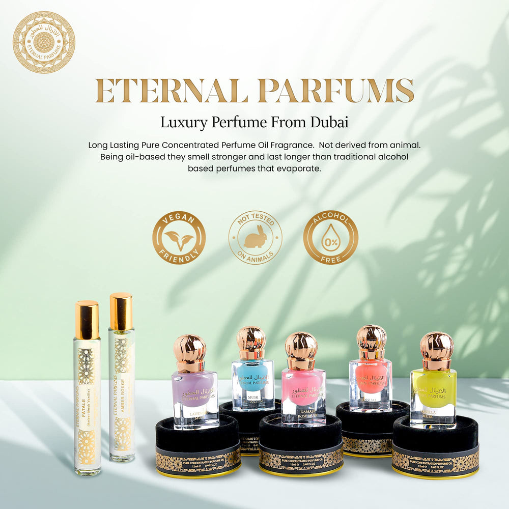 Eternal Parfums hypoallergenic floral-woody aroma suitable for daily wear.