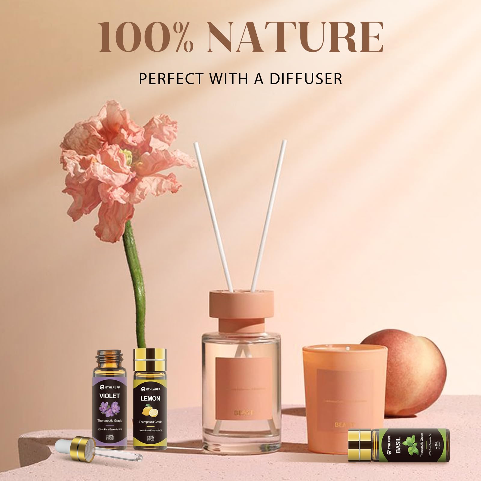 Ethlauff 40pcs essential oils spill-proof dropper easy to dose and dispense.