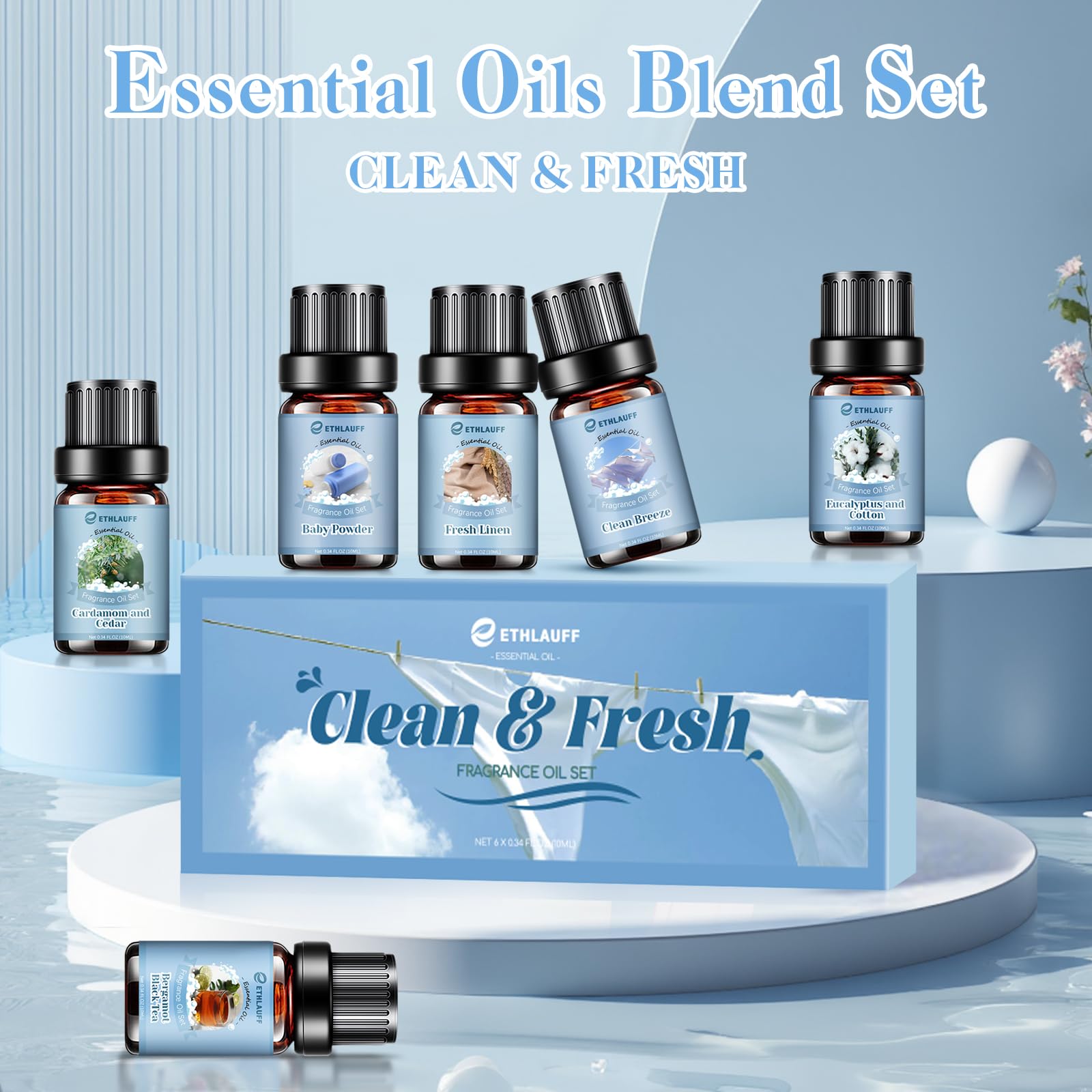 Ethlauff Bergamot Black Tea oil designed for diffusers and uplifting atmospheres.