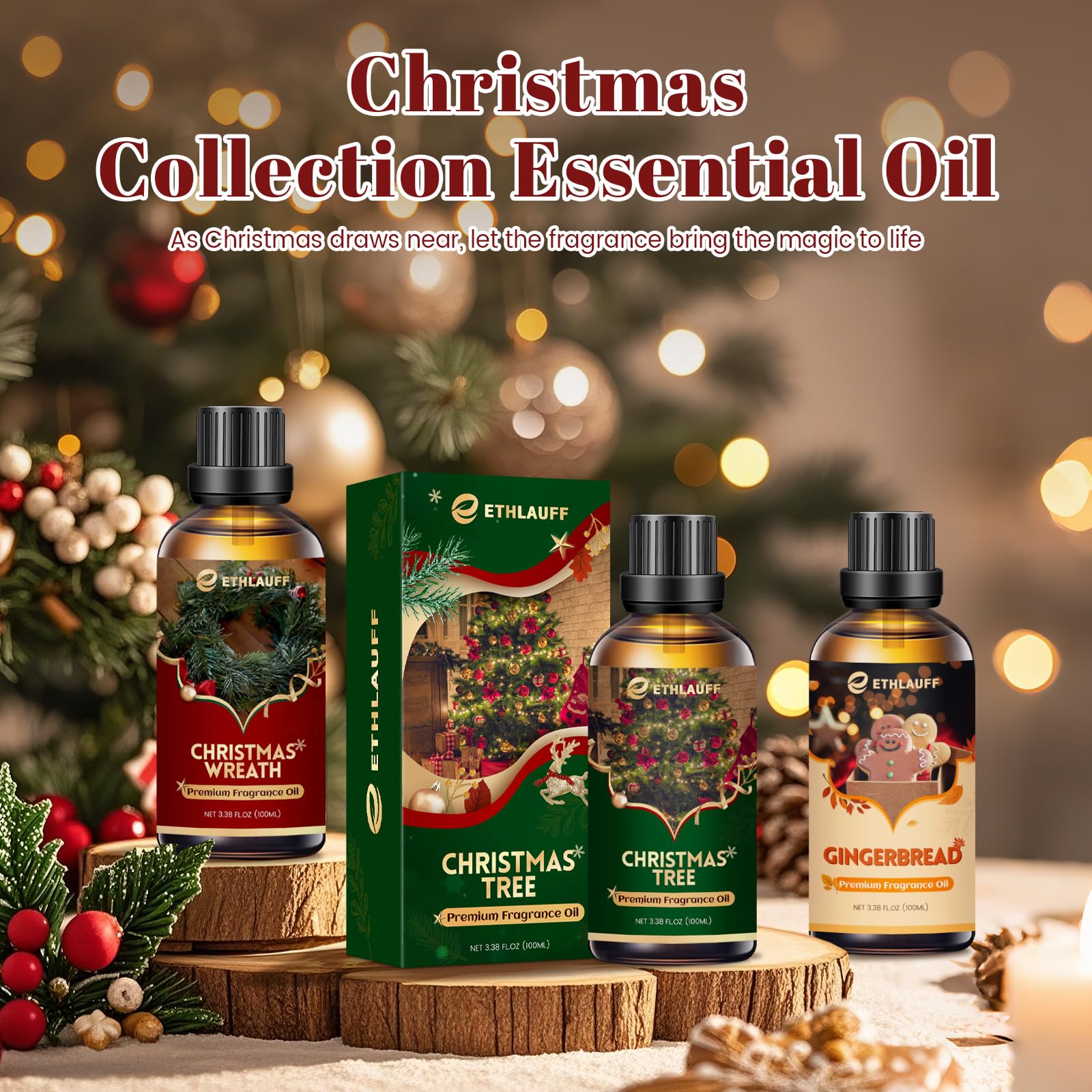 Ethlauff Christmas Tree holiday wreath fragrance evokes nostalgic warmth.