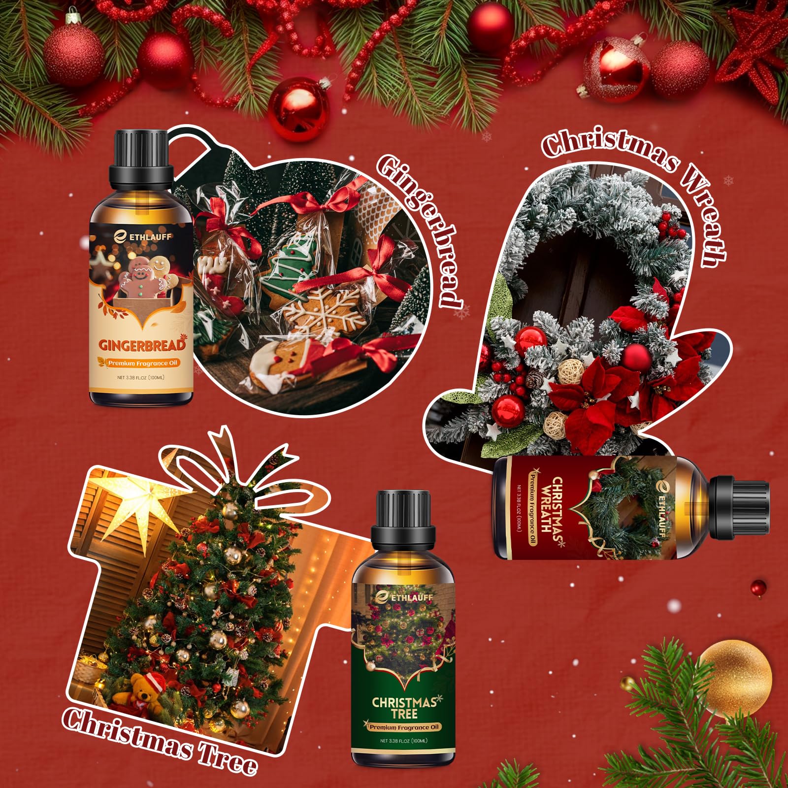 Ethlauff Christmas Tree for soap crafting with festive notes.