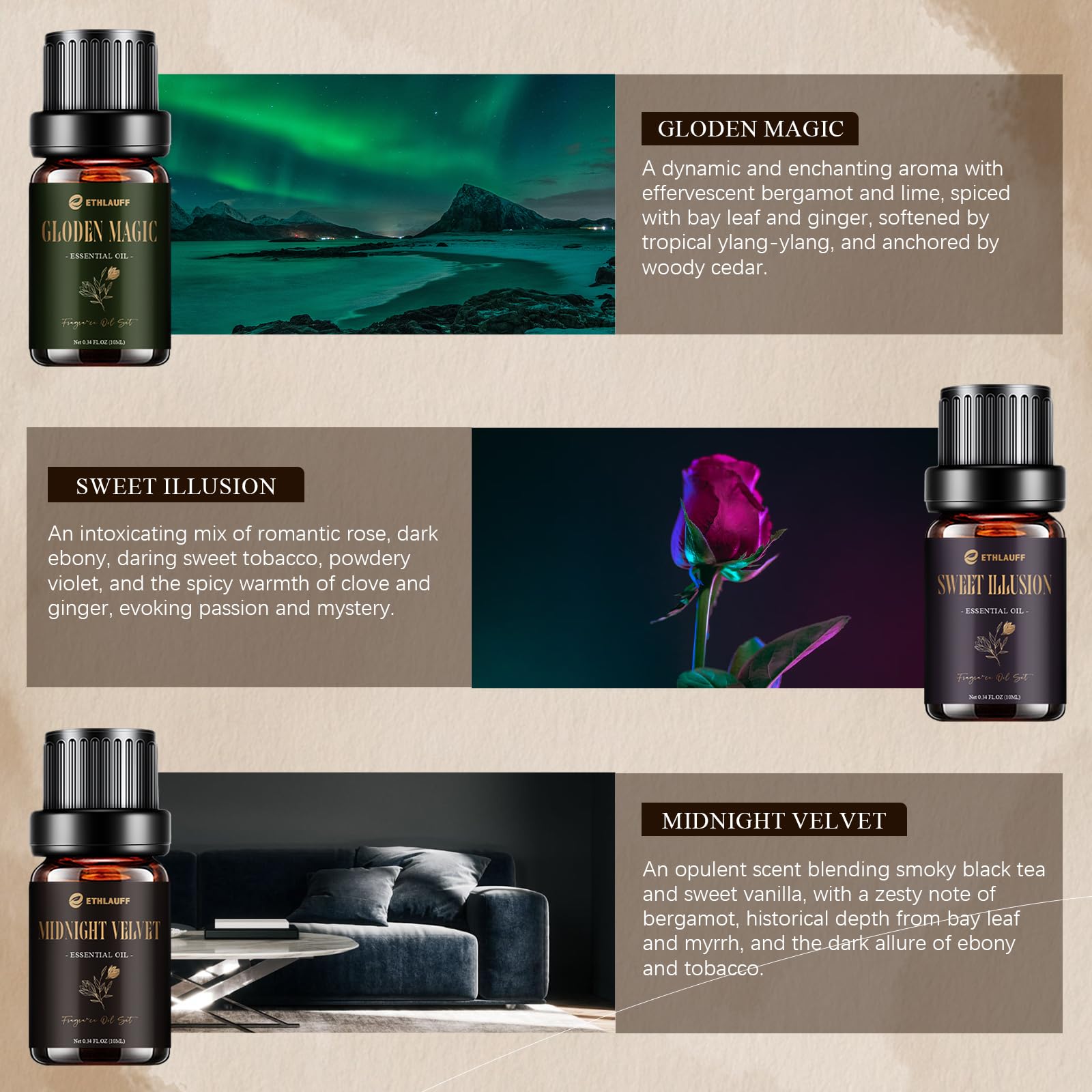 Ethlauff Dream State bottle promotes serene evenings with immersive aroma