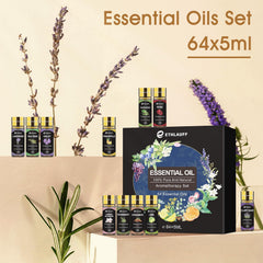 Ethlauff essential oil bottles close-up on amber glass and branding