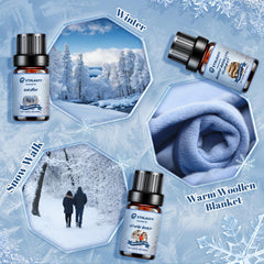Ethlauff Essential Oils Winter Set snow walk bottle for crisp room aroma