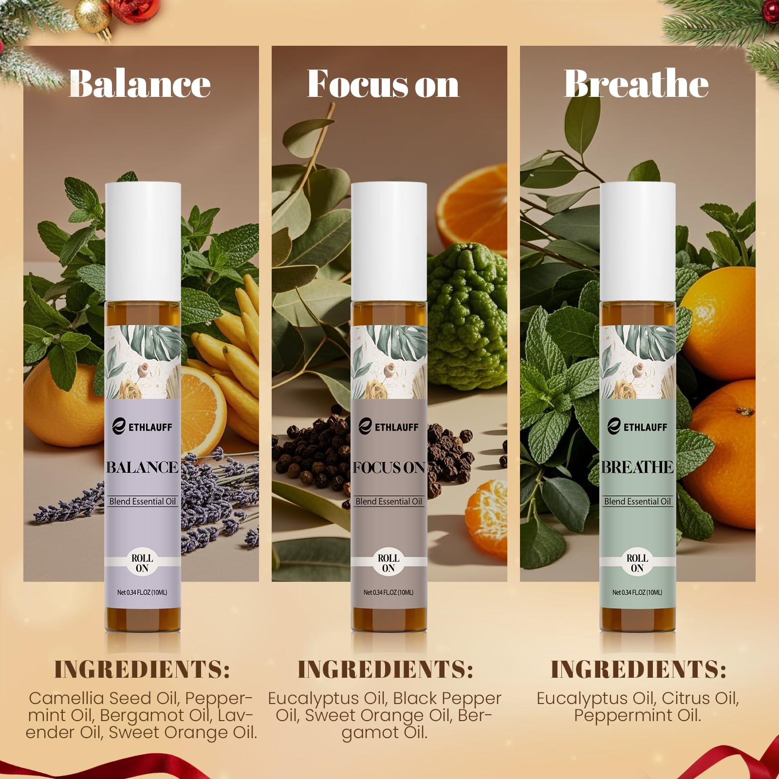 Ethlauff Focus On roll-on bottle to boost concentration during tasks.