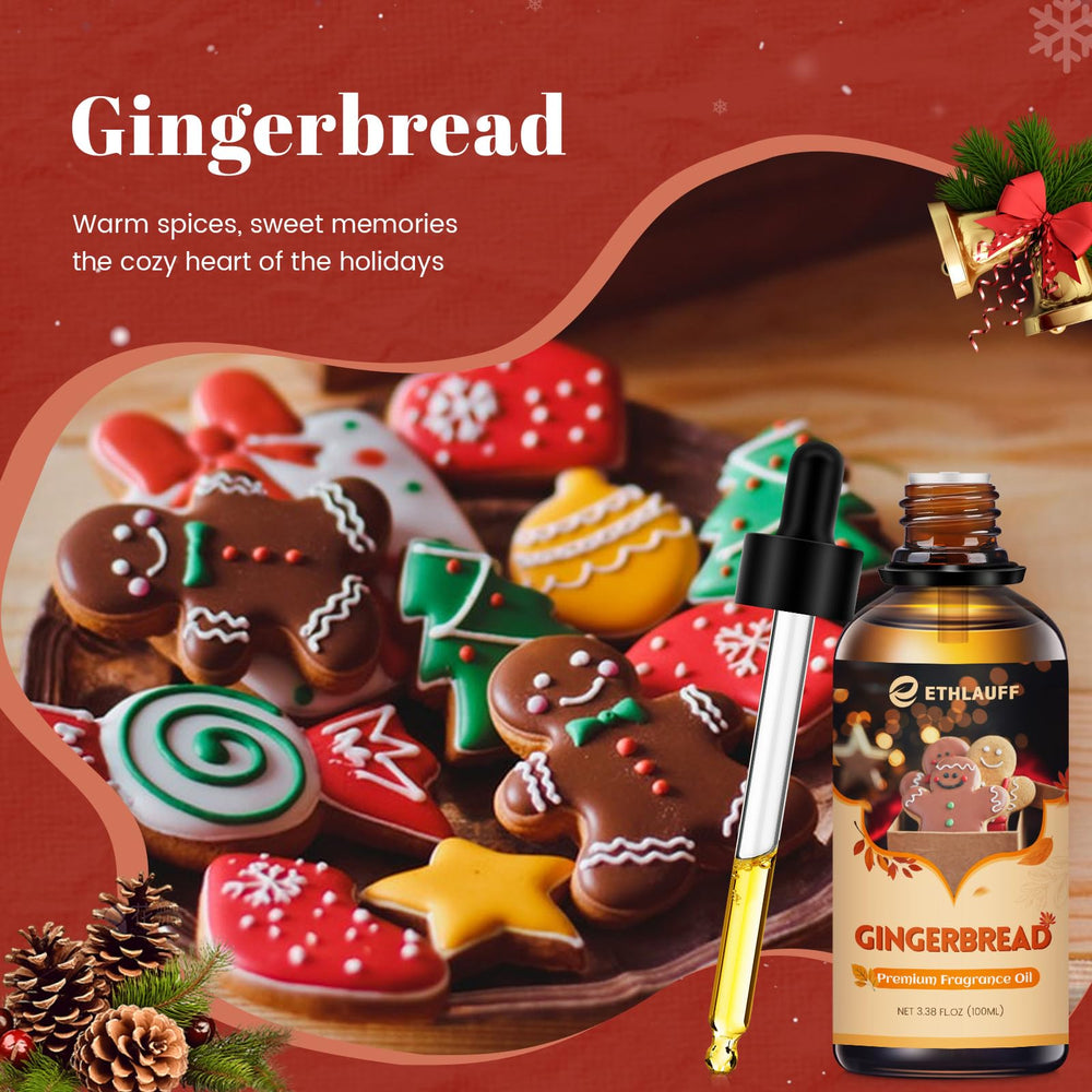 Ethlauff Gingerbread essential oil used in candle making for festive fragrance