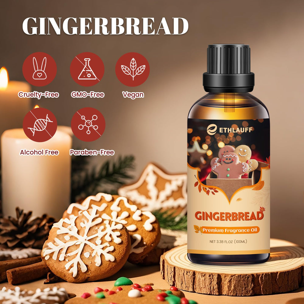 Ethlauff Gingerbread aroma in diffuser setup for warm holiday ambience