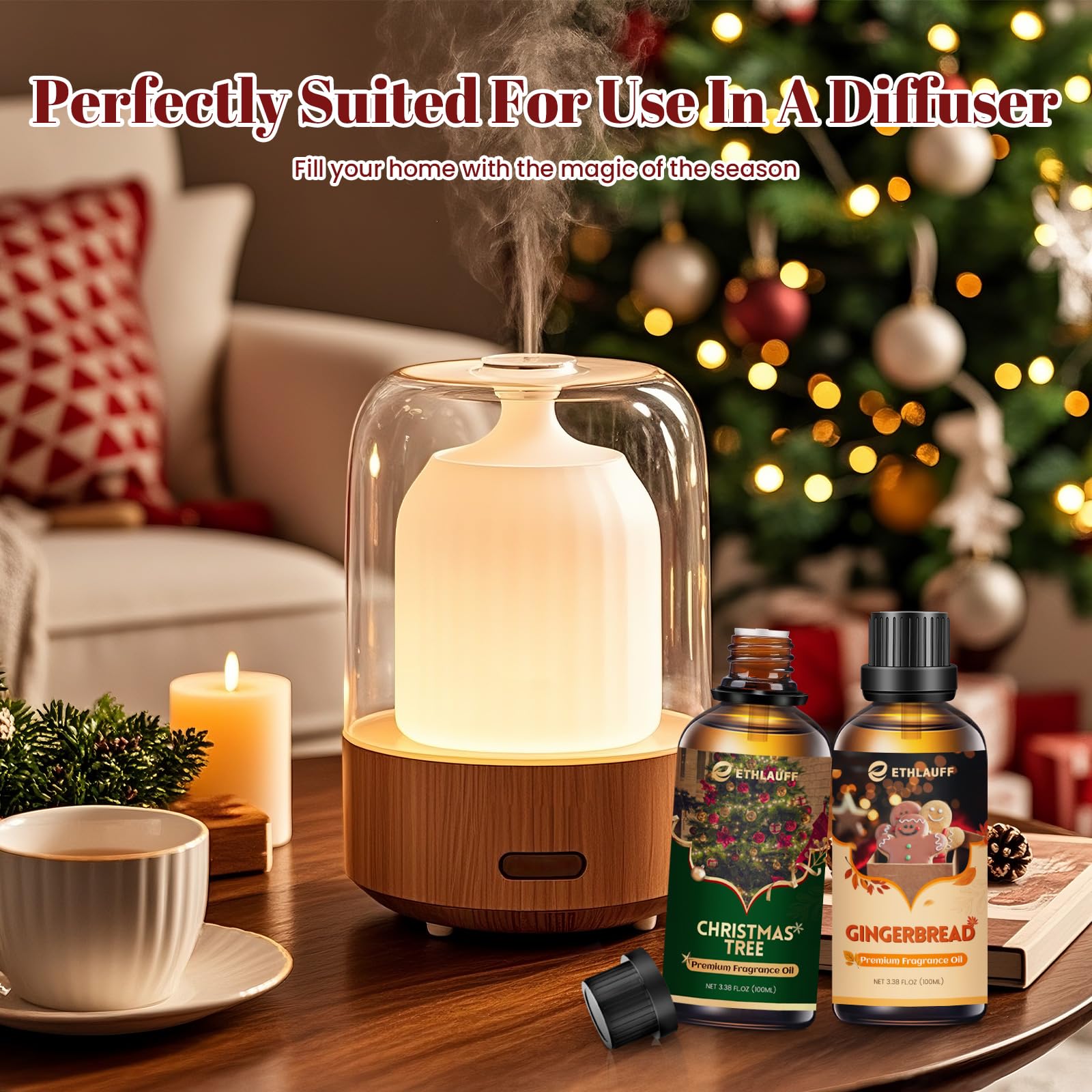 Ethlauff Gingerbread essential oil in room spray for seasonal atmosphere