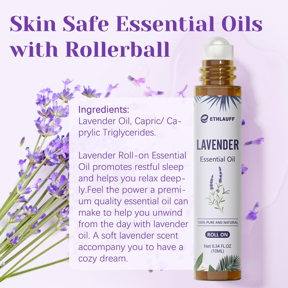 Ethlauff Rodillo de Lavanda, tamaño de viaje conveniente