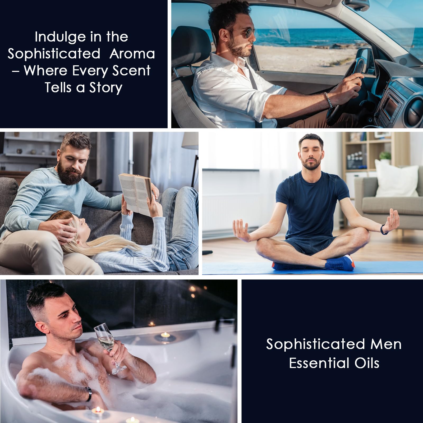 Ethlauff Men Essential Oils Set Birchwood Oud Wood for DIY fragrances.