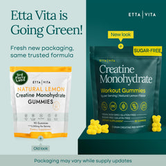 Close-up of Etta Vita gummies soft-chew with lemon flavor for easy daily intake