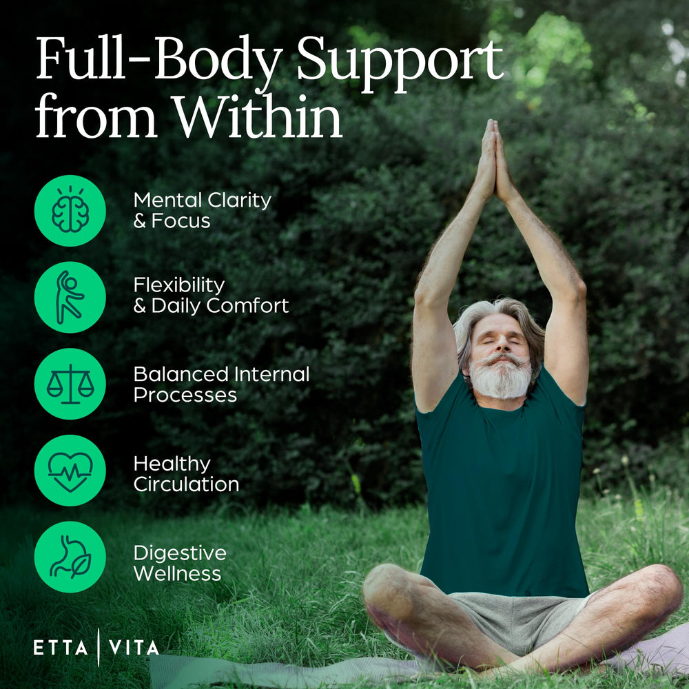Etta Vita delayed-release capsules close-up illustrate optimized absorption for digestive health.