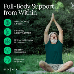 Etta Vita delayed-release capsules close-up illustrate optimized absorption for digestive health.