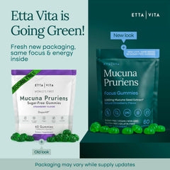 Etta Vita Dopamine Gummies bottle back highlights ingredients and third-party testing for quality.