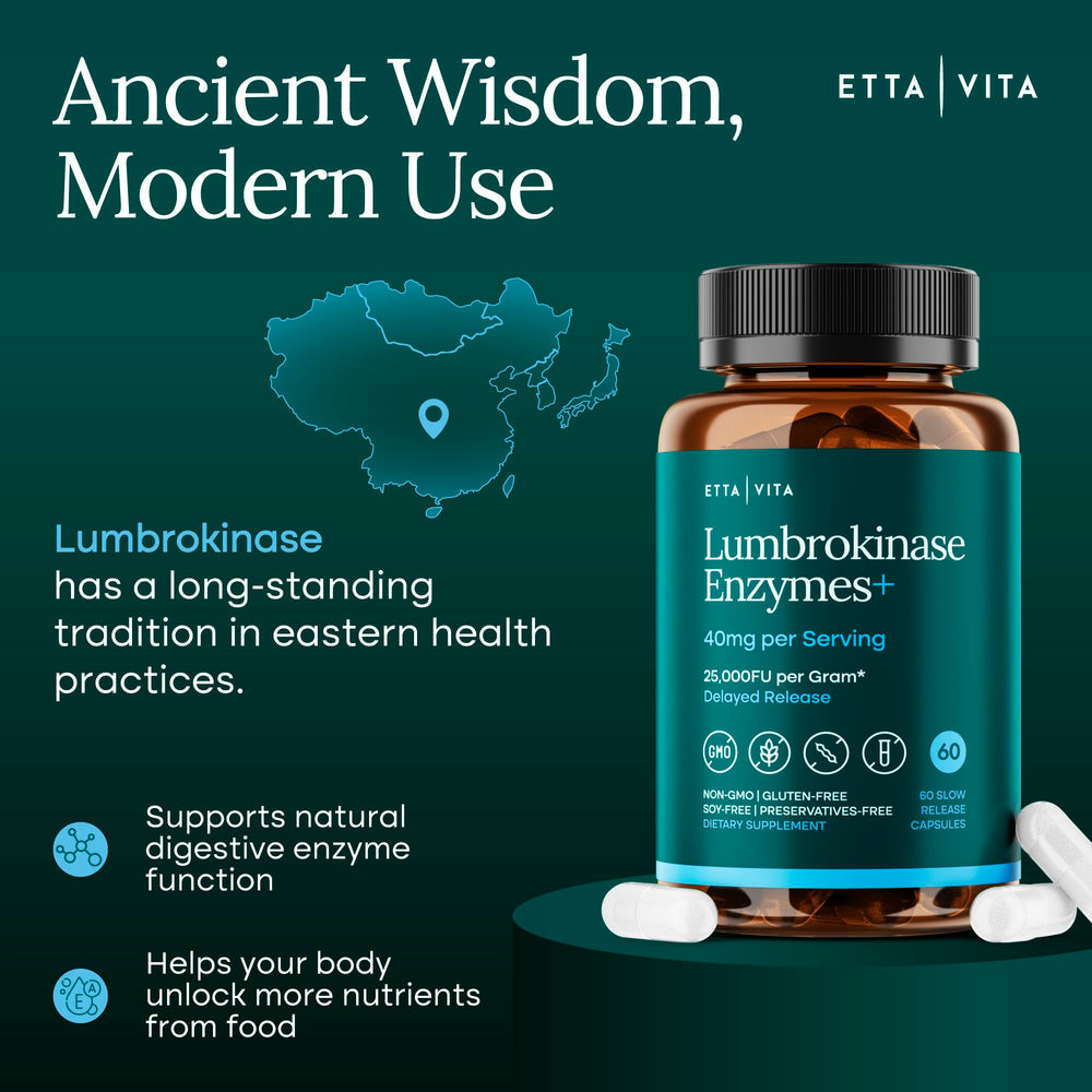 Etta Vita Potent Lumbrokinase usage scenario showing on-the-go wellness support.