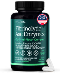 Etta Vita potent nattokinase 4000fu bottle for potential digestive support and detox potential.