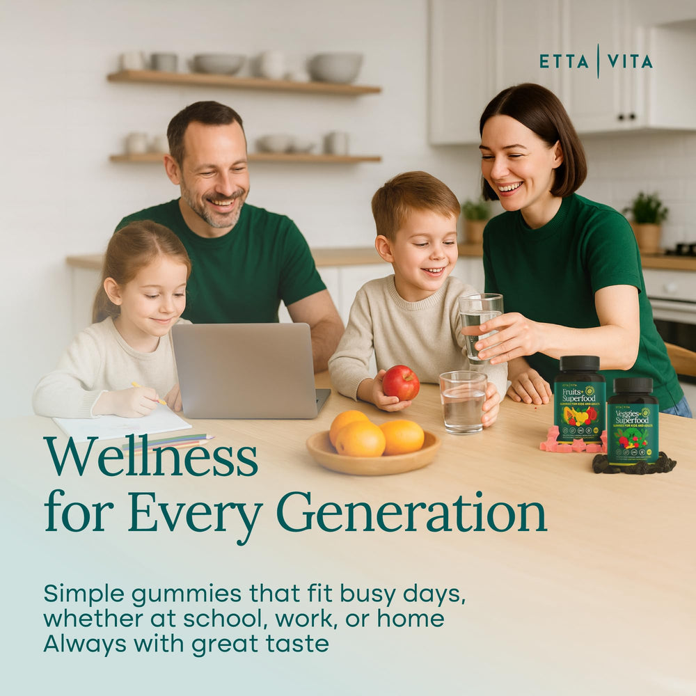 Etta Vita serving-size gummies in hand for easy daily servings