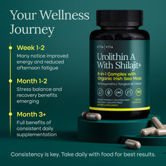 Shilajit extract capsules highlight mineral-rich vitality in capsule form.