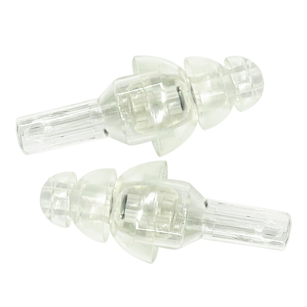 Etymotic ER20 earplugs assembled, ready for use with high-fidelity protection