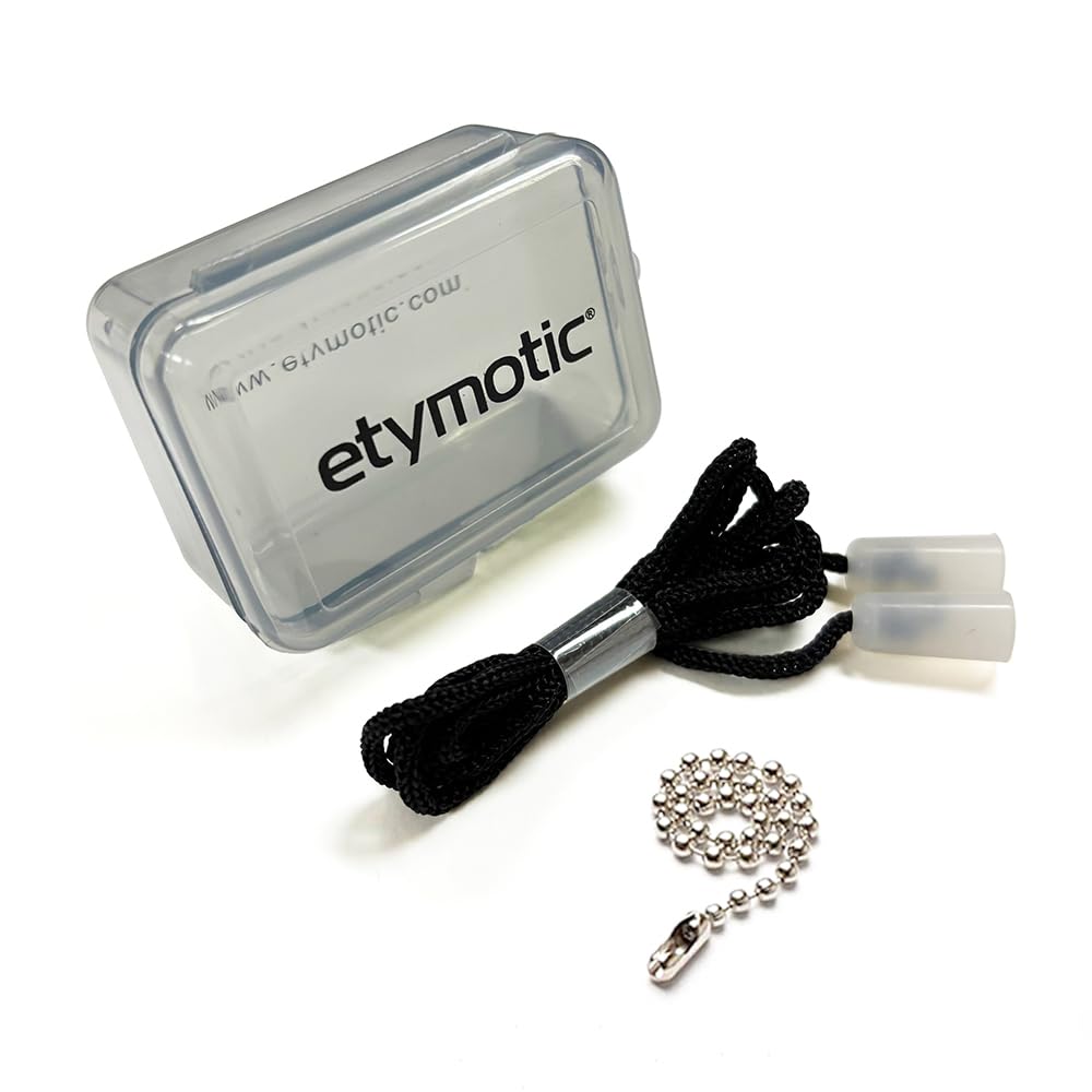 Etymotic ER20 earplugs in case, portable protection for travel
