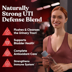 Eu Natural 9-In-1 Killer Cranberry Pills capsules in hand for daily urinary wellness.