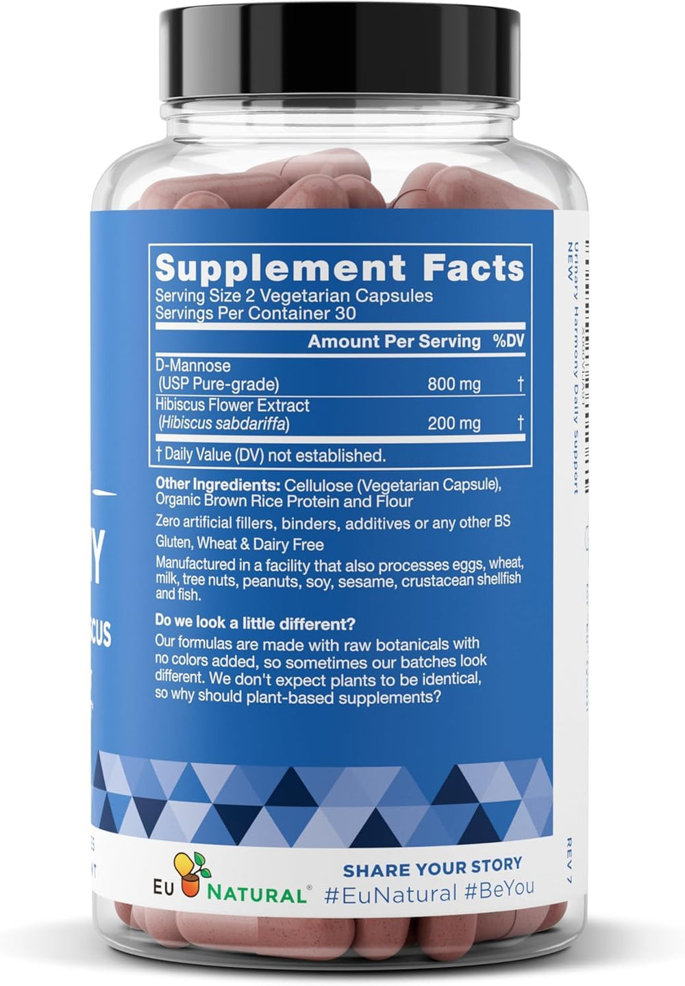 Eu Natural Capsules close‑up image, emphasizes vegetarian capsules and clean formula