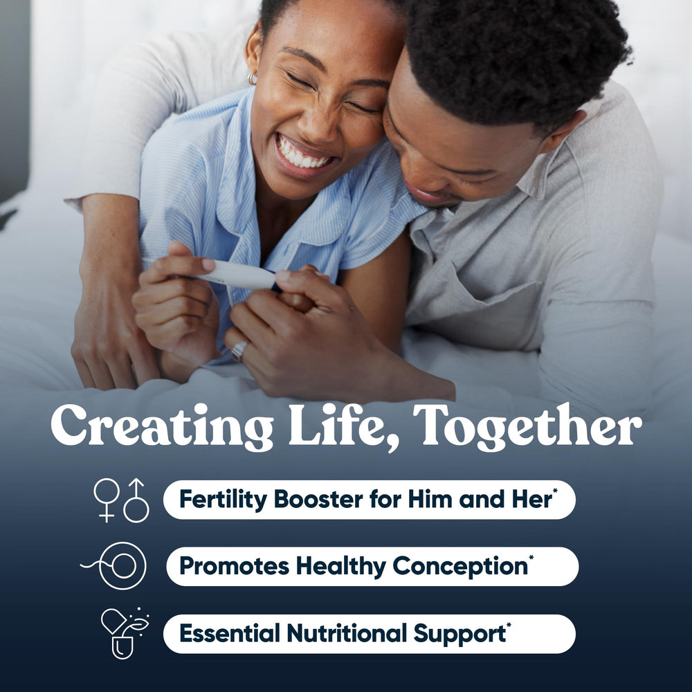 Eu Natural Conception bundle pills closeup showing dual-gender formula.