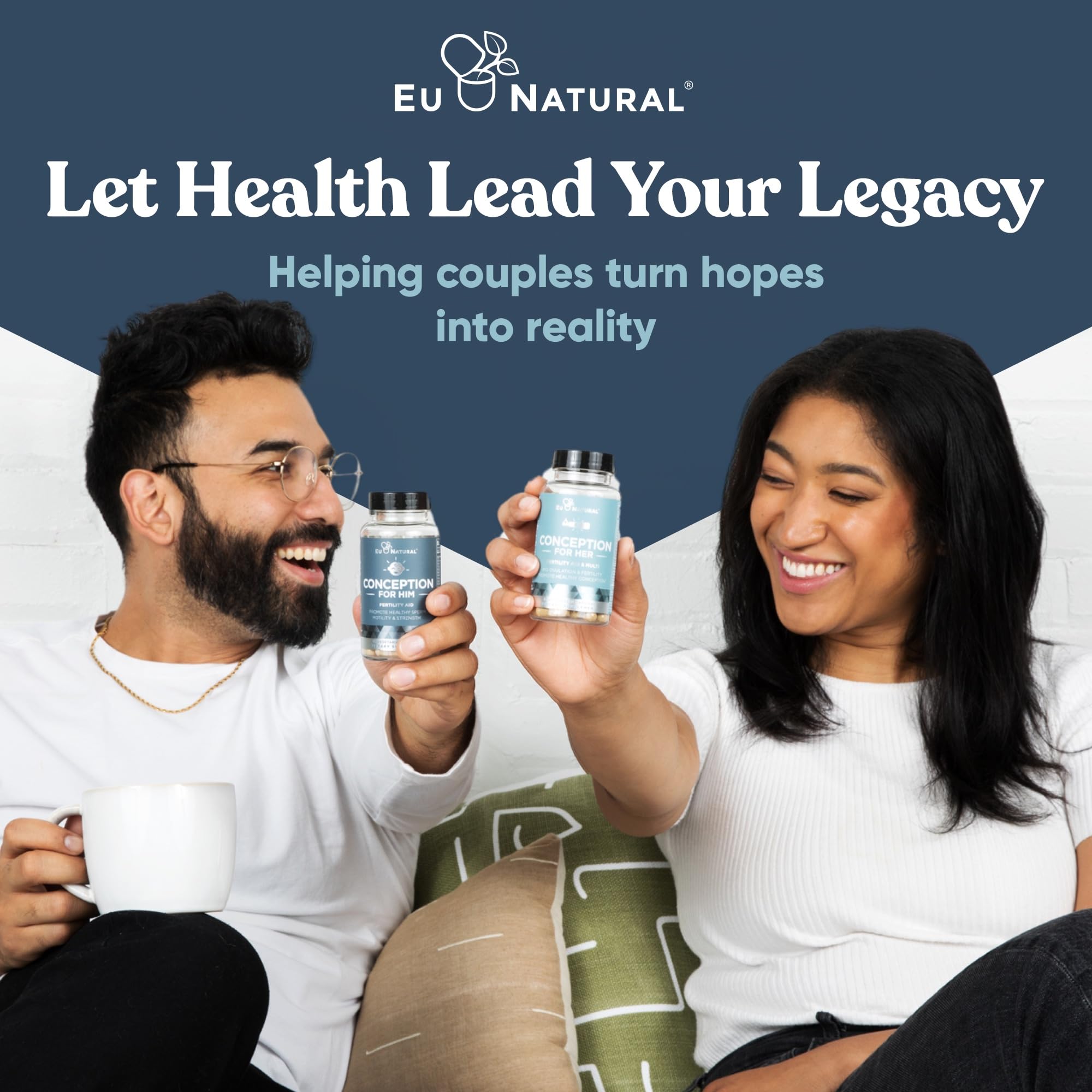 Eu Natural Conception For Him supplement facts panel close-up