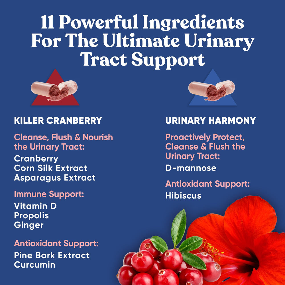 Eu Natural D‑Mannose Hibiscus capsules image, may support urinary tract health with Hibiscus extract