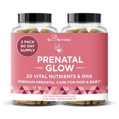 Eu Natural Glow Prenatal bottle front for easy daily support