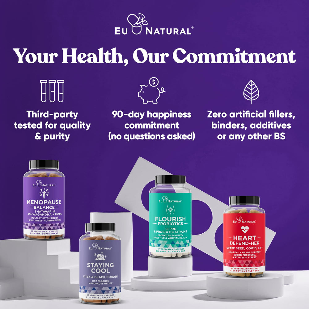 Eu Natural Menopause Balance morning-evening routine emphasizes flexible dosing