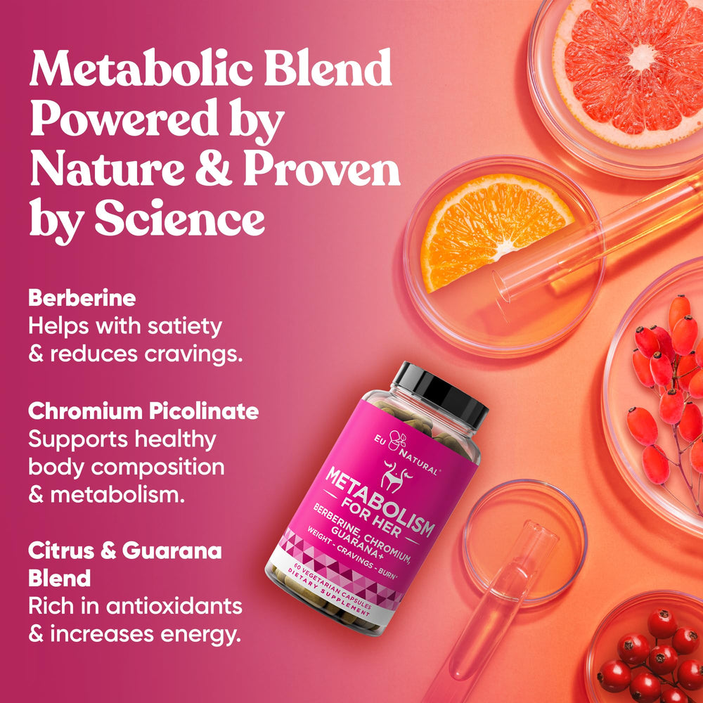 Eu Natural Metabolism for Her guarana closeup providing energy support for routines