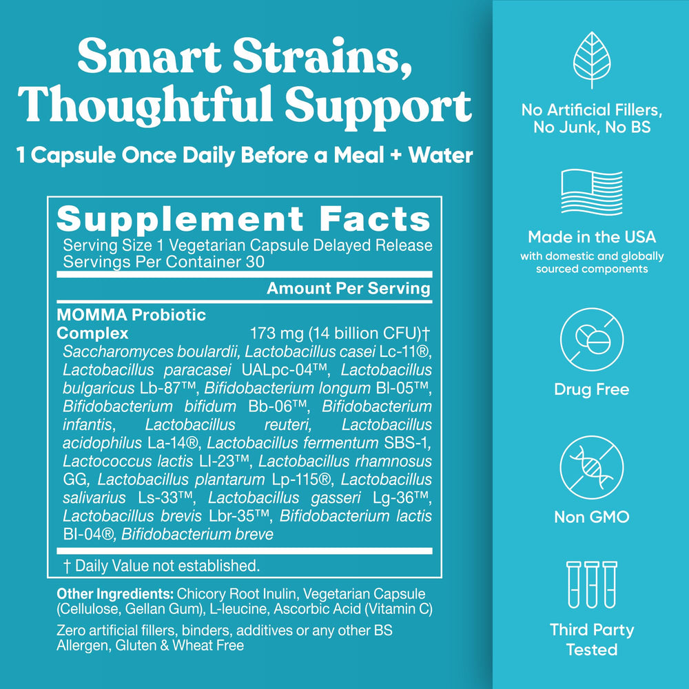 Mini vegan capsules offer convenient daily use for mom and baby.