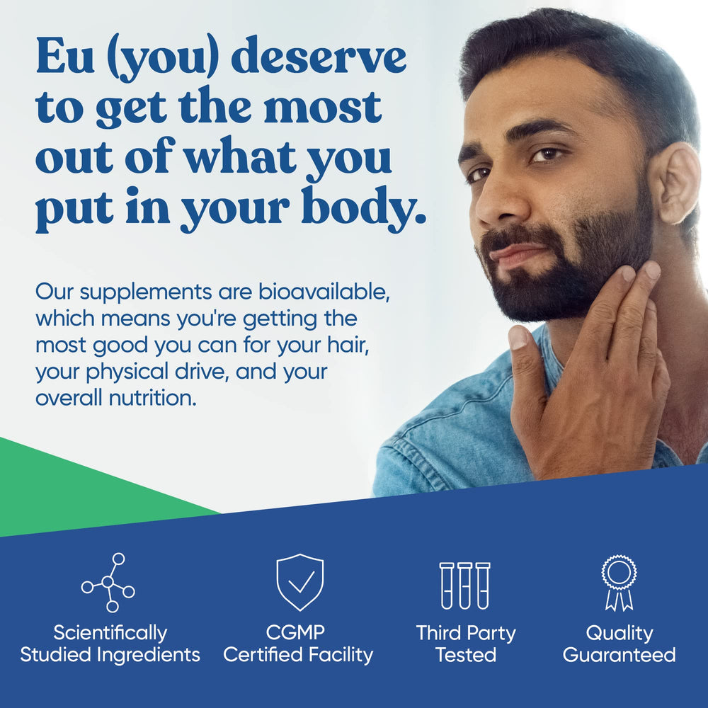 Eu Natural Next Gen Multi-Him lifestyle scene suggesting convenient two-capsule routine.
