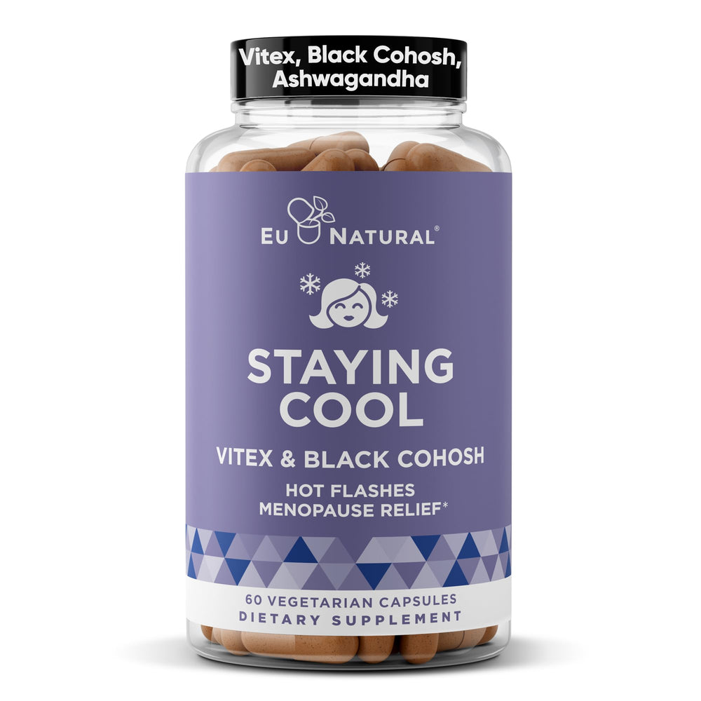 Eu Natural Staying Cool bottle pour for easy hot flash relief in daily routine