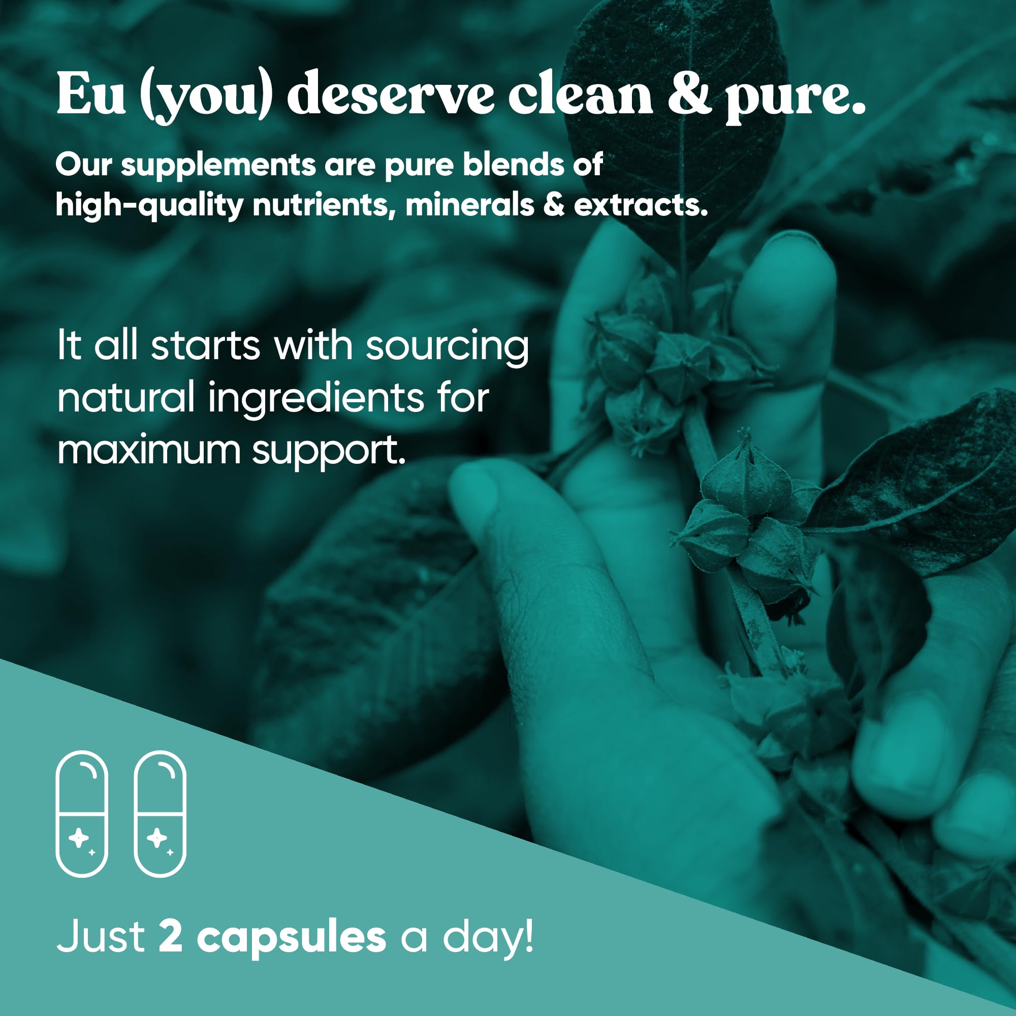 Eu Natural Thrive Energy capsules presented for easy daily supplementation.
