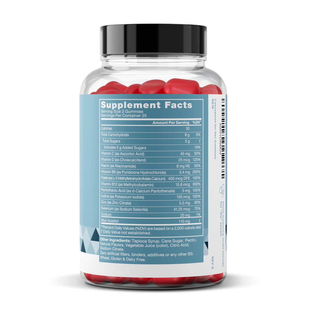 Eu Natural Conception for Her serving size label assists planning and dosing