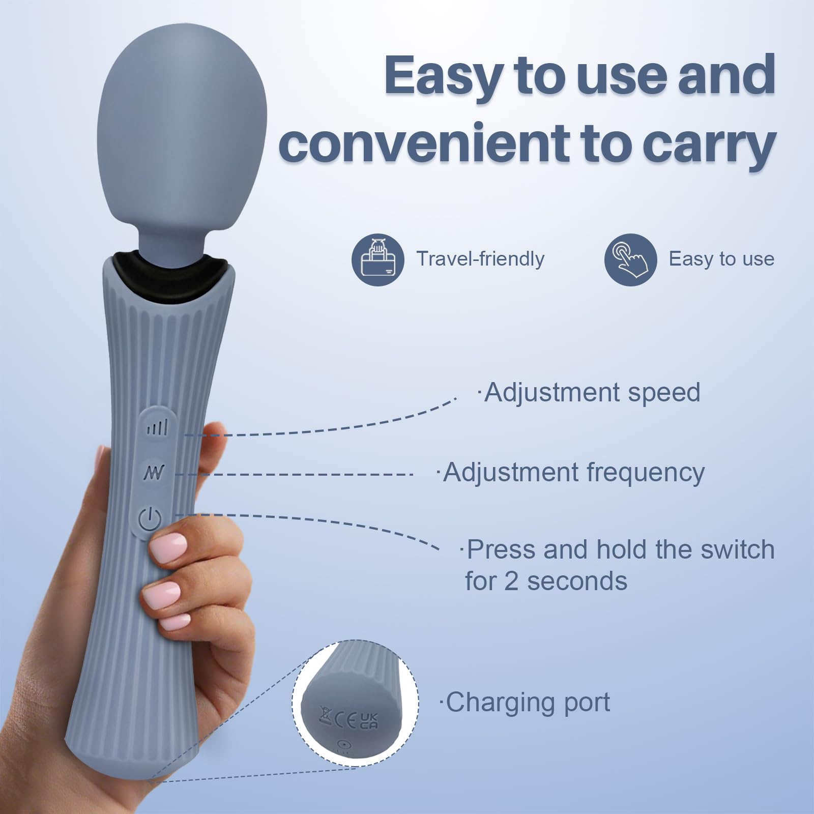 EUOTHY massager with flexible head design reaches tight knots and shoulders.