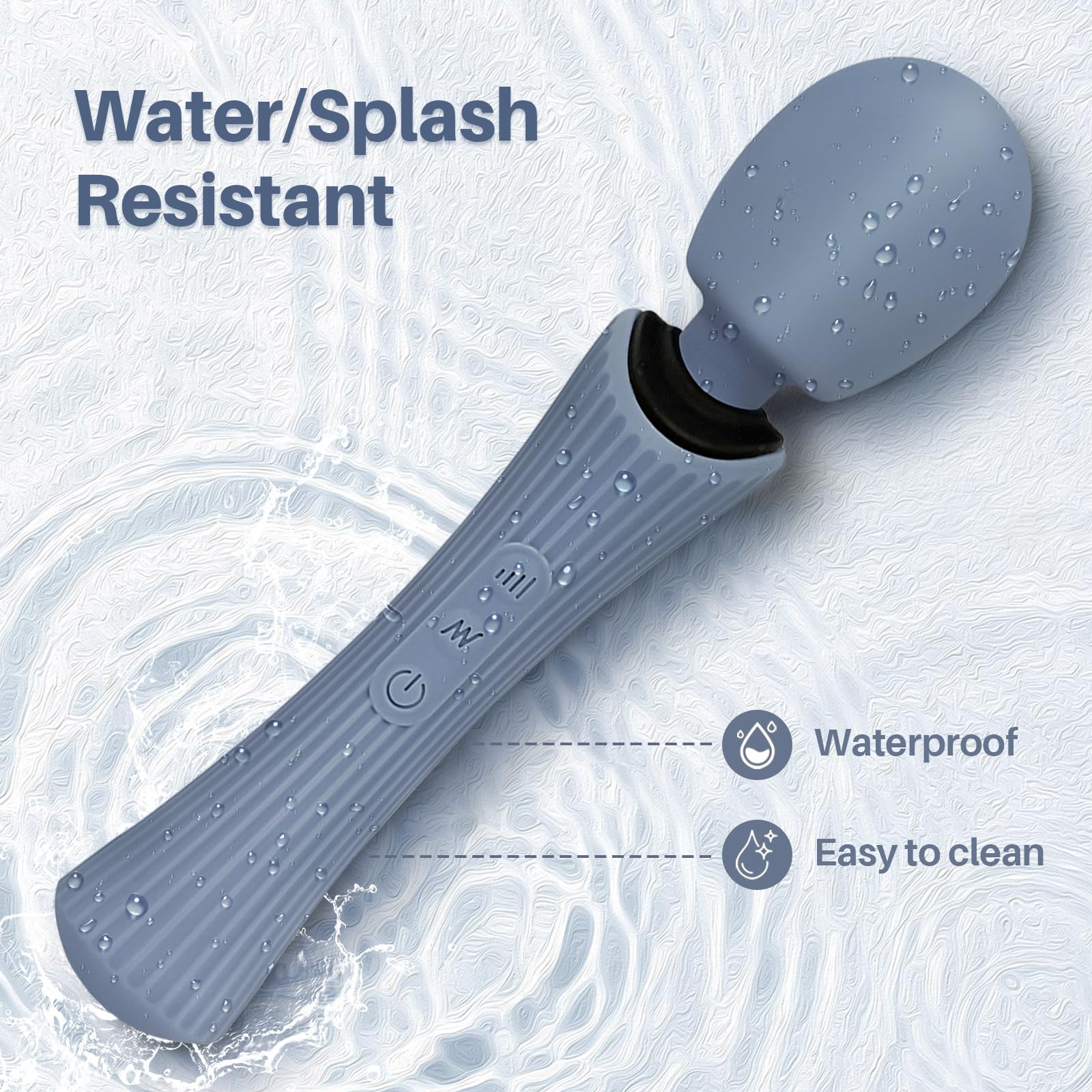 EUOTHY massager in a dove blue waterproof shell ready for post-workout relief and cleaning.