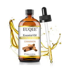 EUQEE Cinnamon essential oil bottle in amber glass for diffuser use