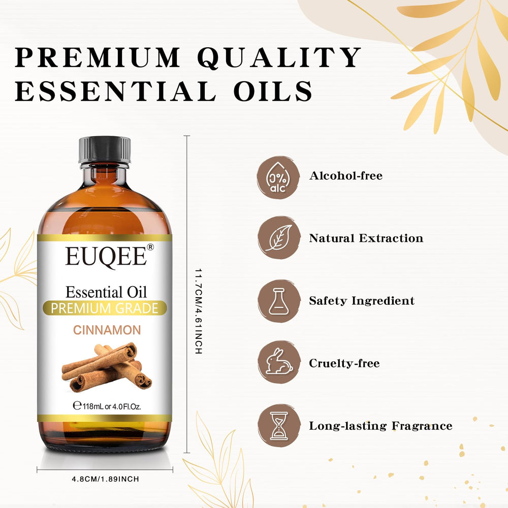 EUQEE Cinnamon essential oil ideal for candle making and home fragrance