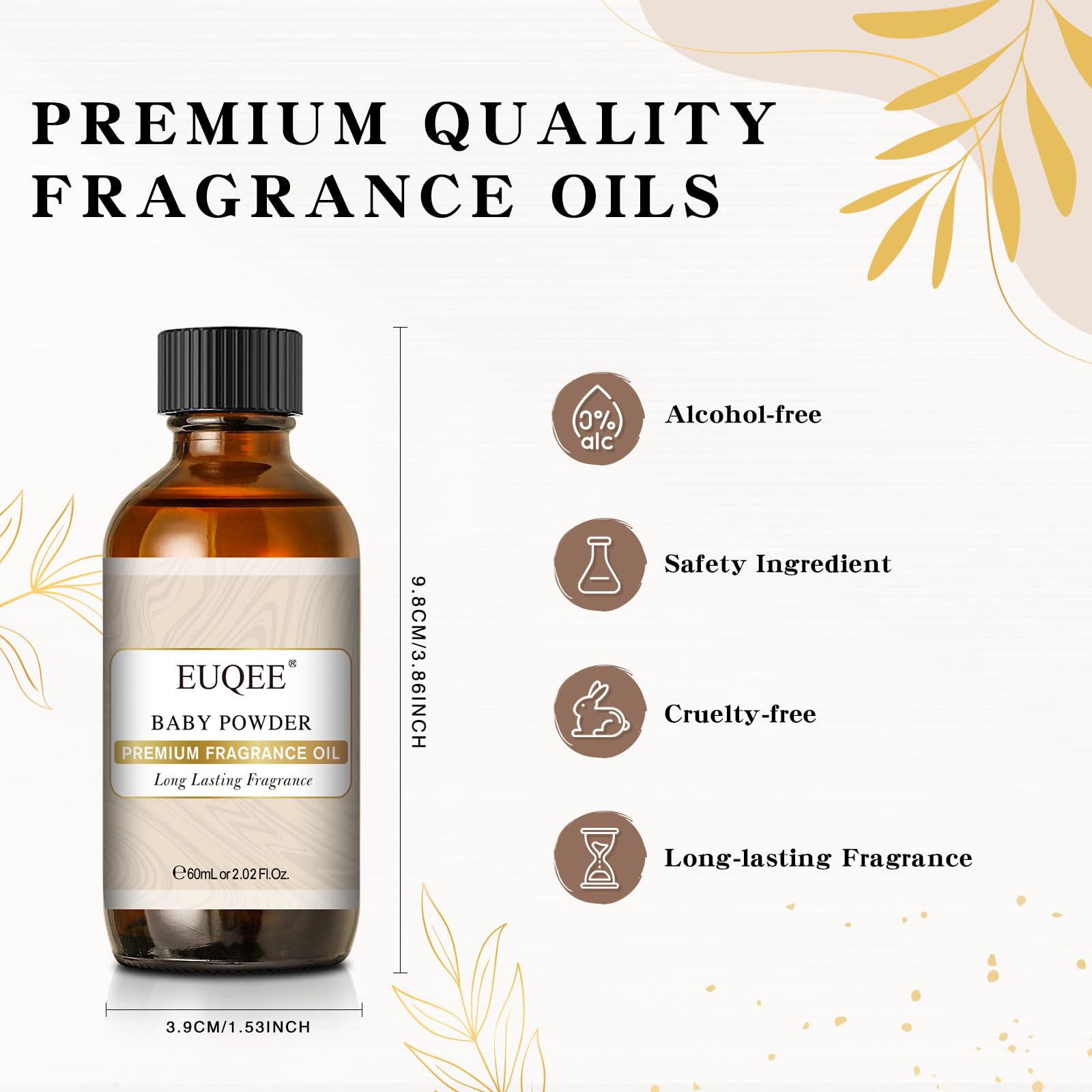 EUQEE diffuser pairing with baby powder scent for calming aromatherapy sessions.