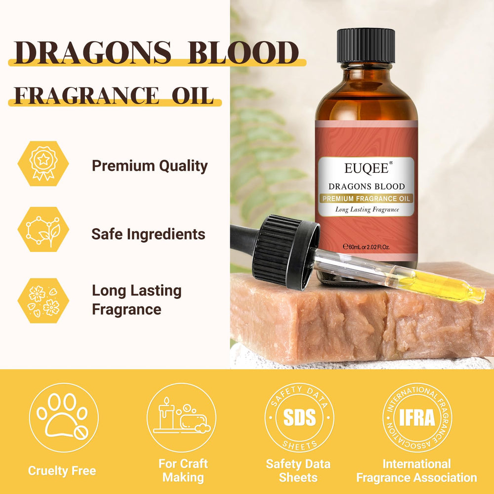 EUQEE Dragons Blood glass dropper enables precise drops for consistent scent.