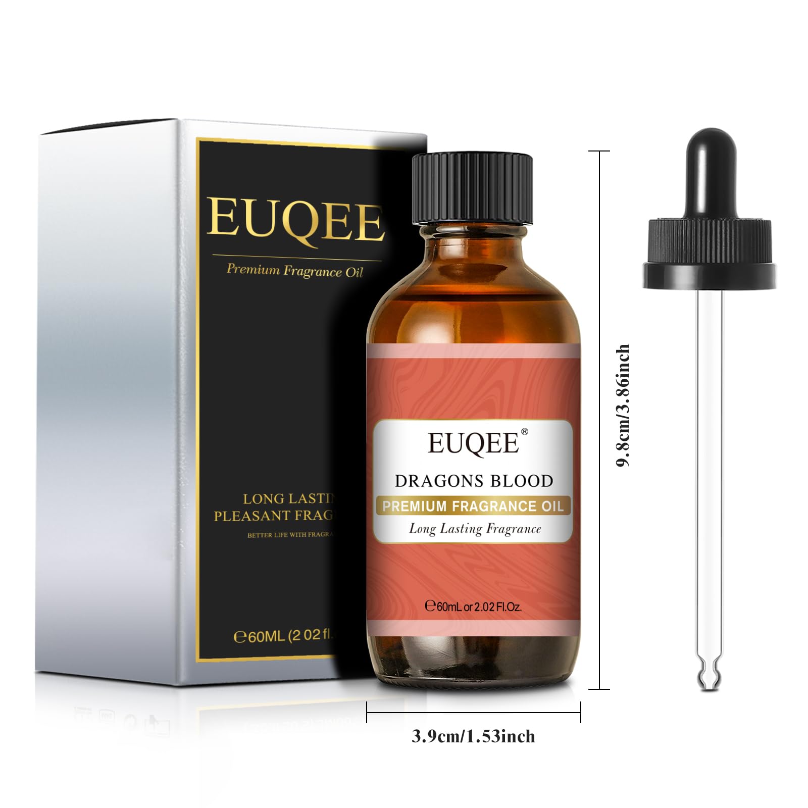 EUQEE Dragons Blood base note blend featuring vanilla and sandalwood.